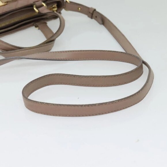 Salvatore Ferragamo Vala Shoulder Bag Leather Pink Gold Auth - Picture 11 of 16